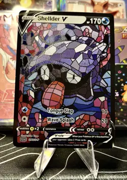 Cloyster Shellder Stained Glass Art Card ACG Pokemon Inspired Collector’s Card🔥 - Image 2