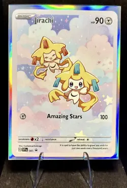 Jirachi & Shiny Jirachi Amazing Stars Custom Fan Art Pokemon Card w/ Holo Sleeve - Image 1