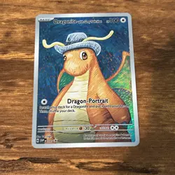 Dragonite With Grey Felt Hat Pokemon ACG Card Holo Foil Art Anime Van Gogh Cute - Image 1