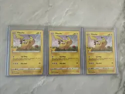 Pikachu SWSH039 General Mills 25th Anniversary Holo Promo Pokemon Card Lot (3) - Image 1