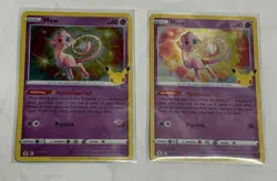 Lot Of 2 Mew Holo Rare Celebrations 011/025 Near Mint 2021 Pokemon Cards Sleeves - Image 1