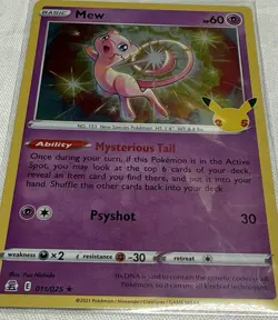 Lot Of 2 Mew Holo Rare Celebrations 011/025 Near Mint 2021 Pokemon Cards Sleeves - Image 3