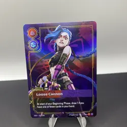 Riftbound Loose Cannon English Jinx Legend card 251/298 FULL ART FOIL - Image 1