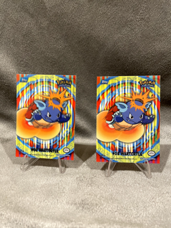 2 Cards-2000 topps Pokemon TV Animation Edition Series 2 Stick-Ons #08 Wartortle - Image 1