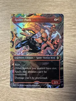Magic - Spider Man - Spider Punk - Foil - RARE - 0207 - Bordeless - Image 1