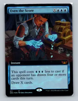 1x MTG -FOIL Even the Score Extended (411) -Streets of New Capenna -SNC -NM - Image 1