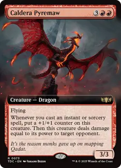 Caldera Pyremaw (Extended Art) [Tarkir: Dragonstorm Commander] Near Mint - Image 1