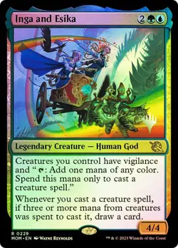 Magic The Gathering MTG INGA AND ESIKA FOIL March of the Machine Promos NM - Image 1