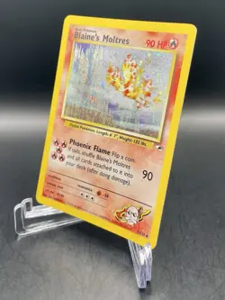 Blaine's Moltres 1/132 Gym Heroes (1999) Unlimited Holo Rare WOTC Pokemon MP - Image 2