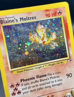 Blaine's Moltres 1/132 Gym Heroes (1999) Unlimited Holo Rare WOTC Pokemon MP - Image 5