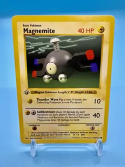 1999 Pokemon Game 1st Edition MAGNEMITE Shadowless English 53/102 *NP* (C) - Image 1