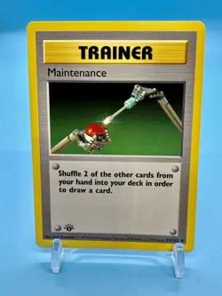 1999 Pokemon Game 1st Edition Trainer MAINTENANCE Shadowless English 83/102 (A) - Image 1