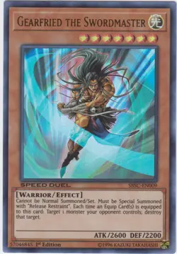 Yugioh! LP Gearfried the Swordmaster - SBSC-EN009 - Ultra Rare - 1st Edition Lig - Image 1