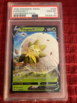 PSA 10 GEM MINT Eldegoss V 005/073 Champion's Path HOLO RARE Pokemon Card - Image 1