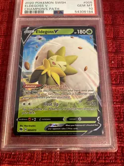 PSA 10 GEM MINT Eldegoss V 005/073 Champion's Path HOLO RARE Pokemon Card - Image 2