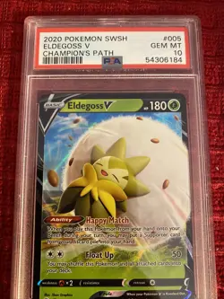 PSA 10 GEM MINT Eldegoss V 005/073 Champion's Path HOLO RARE Pokemon Card - Image 3