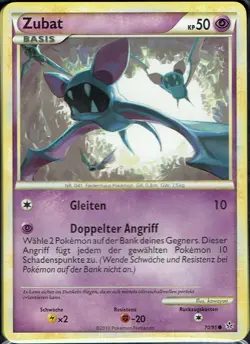 Pokemon Karte Trading Card Game Entfesselt Nr. 70/95 Zubat deutsch - Image 1