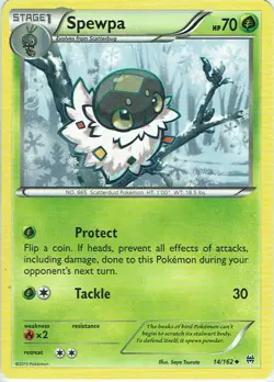 Pokemon Karte Trading Card Game XY Turbostart Nr. 14/162 Spewpa englisch - Image 1