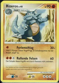 Pokemon Karte Trading Card Game Ultimative Sieger Nr. 80/147 Rizeros - Image 1