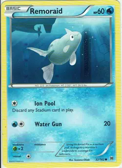 Pokemon Karte Trading Card Game XY Turbostart Nr. 32/162 Remoraid englisch - Image 1