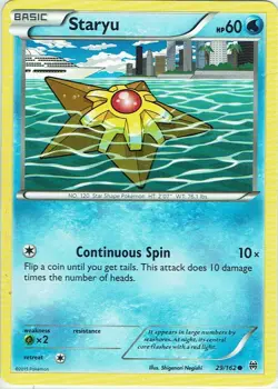 Pokemon Karte Trading Card Game XY Turbostart Nr. 29/162 Staryu englisch - Image 1