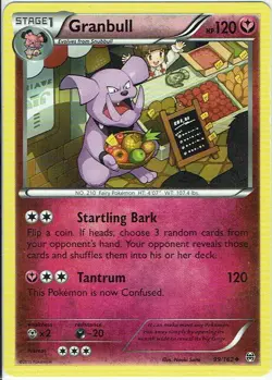 Pokemon Karte Trading Card Game XY Turbostart Nr. 99/162 Granbull englisch - Image 1