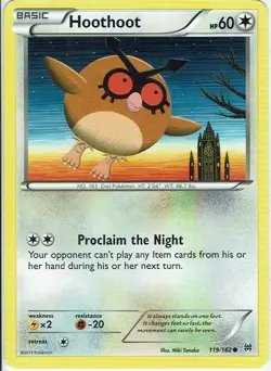Pokemon Karte Trading Card Game XY Turbostart Nr. 119/162 Hoothoot englisch - Image 1