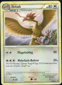Pokemon Karte Trading Card Game Entfesselt Nr. 15/95 Ibitak deutsch - Image 1