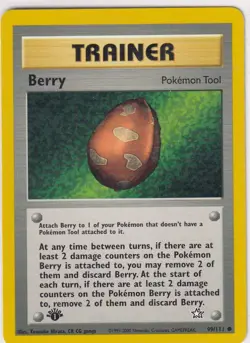 Pokemon Karte Trading Card Neo Genesis Nr. 99/111 Berry englisch First Edition - Image 1