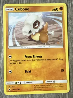 Cubone 90/214 Sun & Moon Unbroken Bonds Common Pokemon Card 2019 - Image 1