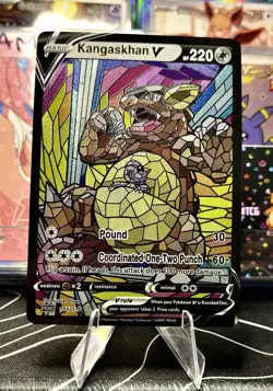 Kangaskhan V ACG Stained Glass Art Card - Pokemon Inspired Collector’s Card🔥 - Image 1