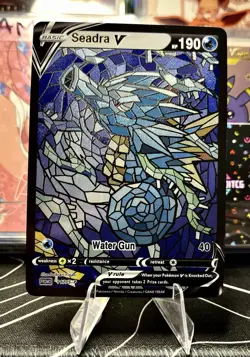 Horsea Seadra ACG Stained Glass Art Card - Pokemon Inspired Collector’s Card🔥 - Image 1
