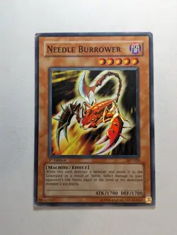 AST-020 YuGiOh Trading Game Card Needle Burrower 1st Edition - MP - Image 1
