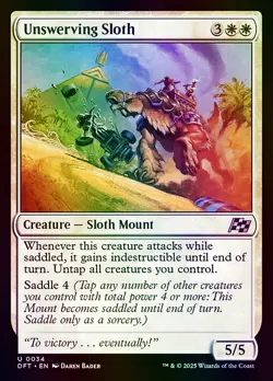 Unswerving Sloth Aetherdrift NM MTG Foil - Image 1