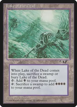 Lake of the Dead 1x ALL MTG Alliances Rare Vintage MINT black land - Image 1