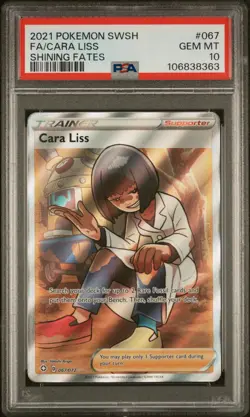 2021 POKEMON SWORD & SHIELD SHINING FATES #067 FULL ART/CARA LISS PSA 10 - Image 1