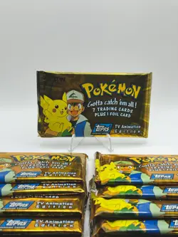 Factory Sealed - Brand New - Topps Series 1 Pokemon Booster (Blue Label) - MINT - Image 1