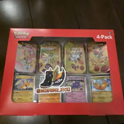 Pokemon 4 Mini Tins + 4 Promo Cards Bundle - Pack 2 Sams Cub Exclusive FAST SHIP - Image 2