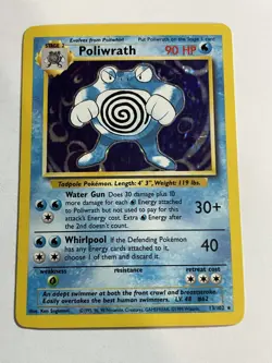 Pokemon TCG Poliwrath 13/102 Base Set Holo WOTC Trading Card - Image 1