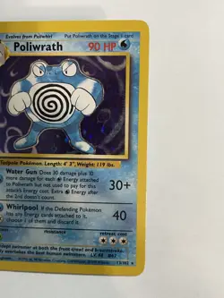 Pokemon TCG Poliwrath 13/102 Base Set Holo WOTC Trading Card - Image 2