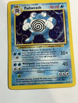 Pokemon TCG Poliwrath 13/102 Base Set Holo WOTC Trading Card - Image 3