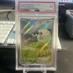 2025 POKEMON JTG EN-JOURNEY TOGETHER ILLUSTRATION RARE #170 HOP'S WOOLOO PSA 9 - Image 1