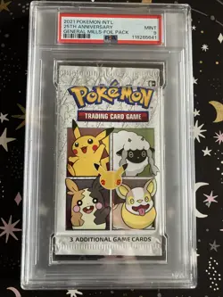 2021 Pokemon General Mills 25TH Anniversary Sealed Booster Pack PSA 9 Mint - Image 1