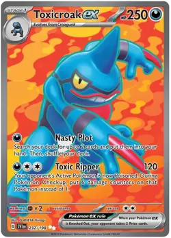 Pokemon Scarlet & Violet Base Toxicroak EX 232/198 Ultra Rare Full Art MINT - Image 1