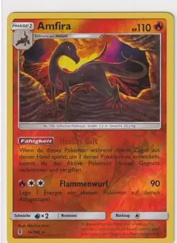 Pokemon Karte Stunde der Wachter Nr. 16/145 Amfira Reverse Holo deutsch - Image 1