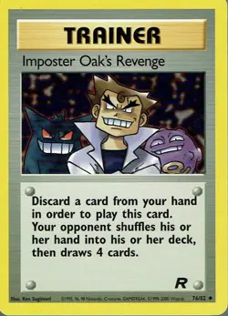 Pokemon Karte Team Rocket Nr 76/82 Imposter Oak's Revenge englisch - Image 1