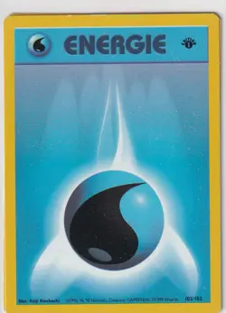 Pokemon Karte Base Set Nr. 102/102 Wasser Energie First Edition deutsch - Image 1