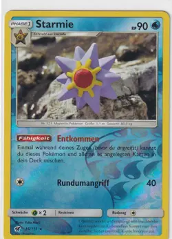Pokemon Karte Aufziehen der Sturmrote Nr. 16/111 Starmie Reverse Holo deutsch - Image 1