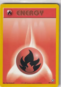 Pokemon Karte Neo Genesis Nr. 107/111 Feuer Energie englisch - Image 1