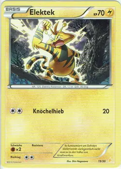 Pokemon Karte TCG XY Trainer Kit Wrestler Pikachu Nr. 15/30 Elektek deutsch - Image 1
